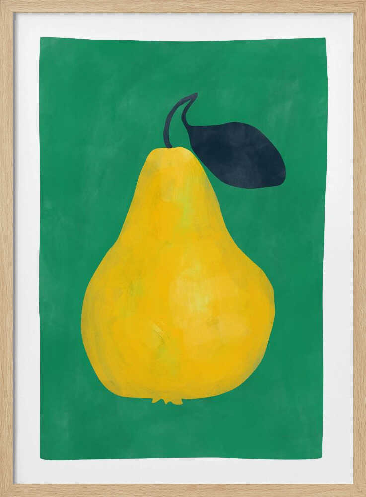 Vibrant Yellow Pear