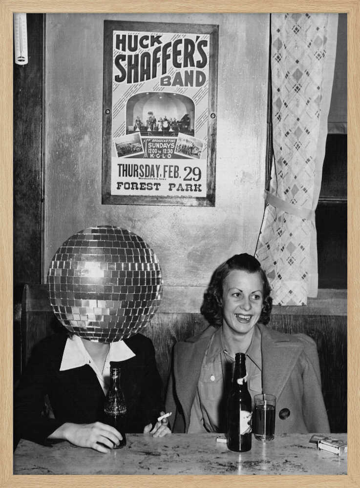 Retro Disco Bar Fun Art Print UK — Portrait Calm Wall Art — Living Room — Wall It All Prints