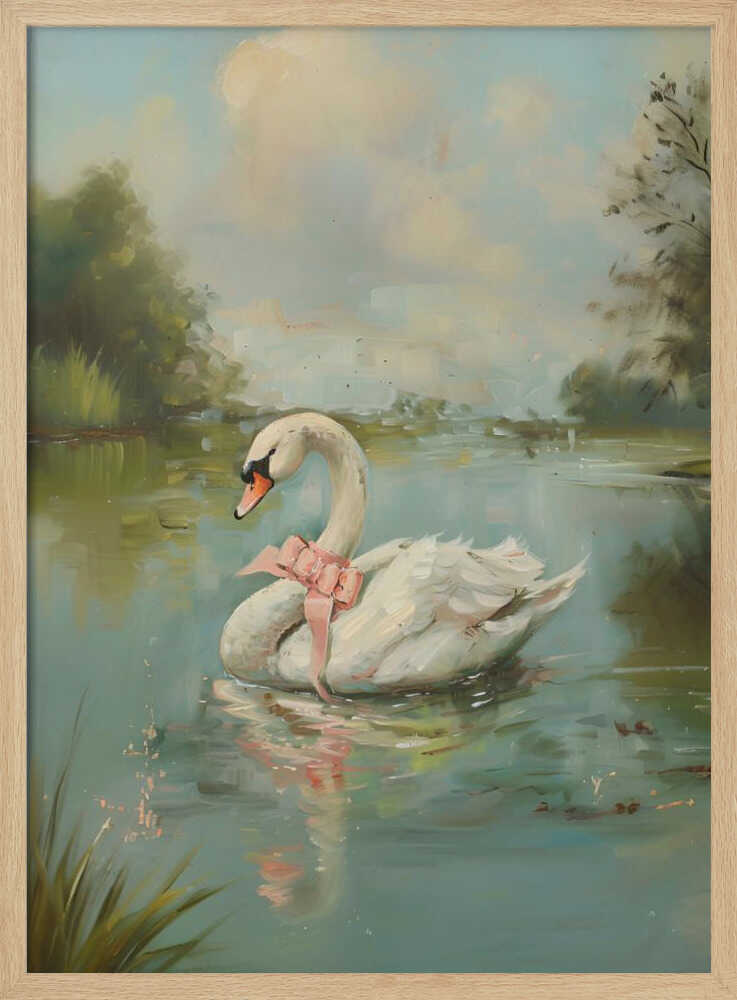 Vintage Swan Coquette Art Print UK — Abstract Vibrant Wall Art — Living Room — Wall It All Prints
