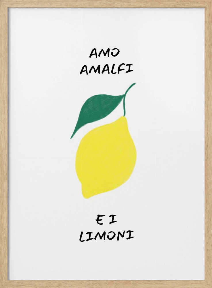 Amo Amalfi E Limoni Art Print UK — Botanical Vibrant Wall Art — Kitchen — Wall It All Prints