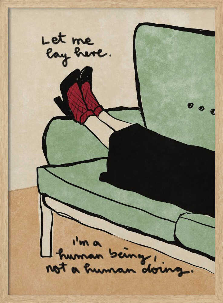 Let me lay here Art Print UK — Portrait Dark Wall Art — Living Room — Wall It All Prints