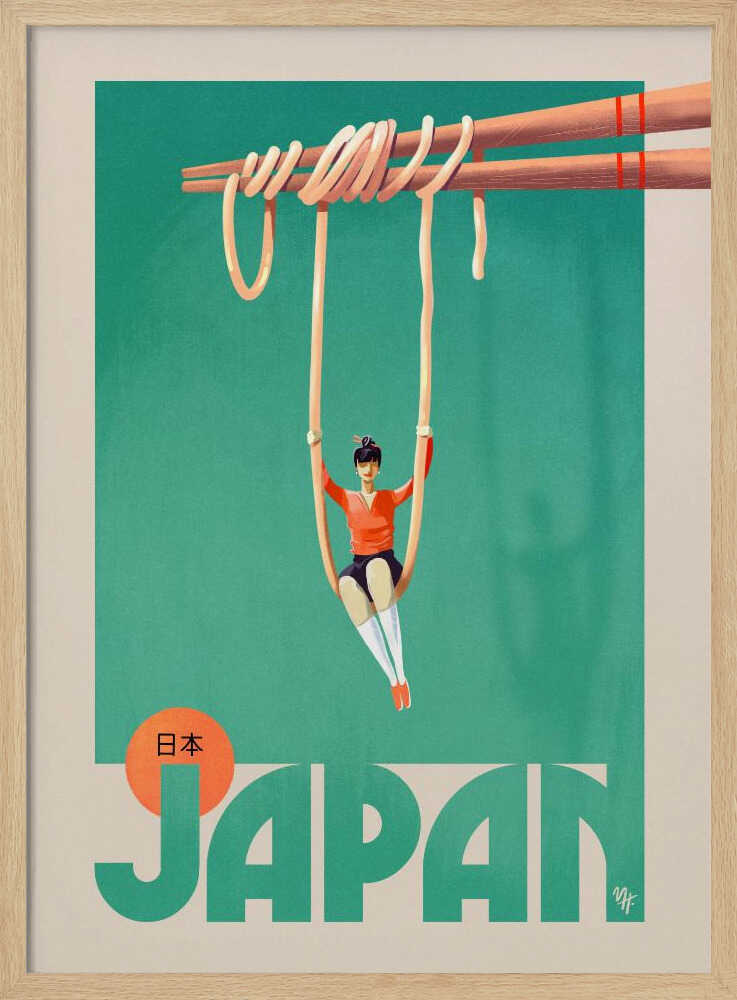 Japanese Noodle Swing Art Print UK — Japanese Minimal Wall Art — Kitchen — Wall It All Prints