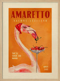 Amaretto Flamingo Art Deco Italian Cafe Travel Art