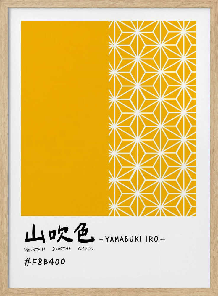 Japanese Geometric Pattern Art Print UK — Japanese Vibrant Wall Art — Office — Wall It All Prints