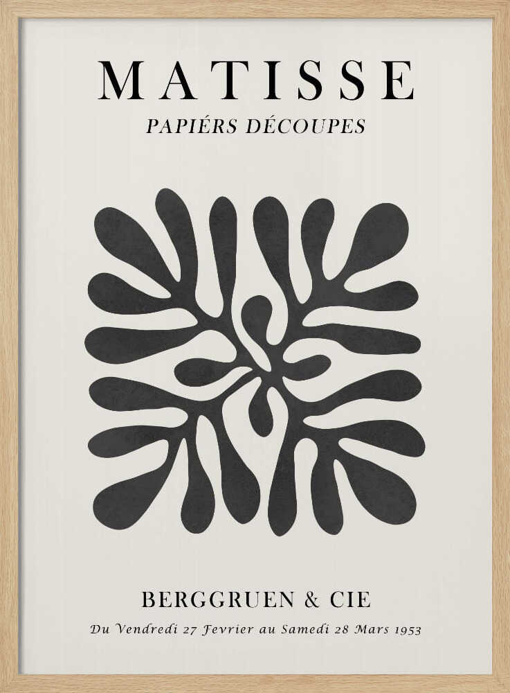 Organic Abstract Shapes Art Print UK — Botanical Dark Wall Art — Office — Wall It All Prints