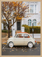 Classic Car Autumn Street Art Print UK — Vintage Vibrant Wall Art — Living Room — Wall It All Prints