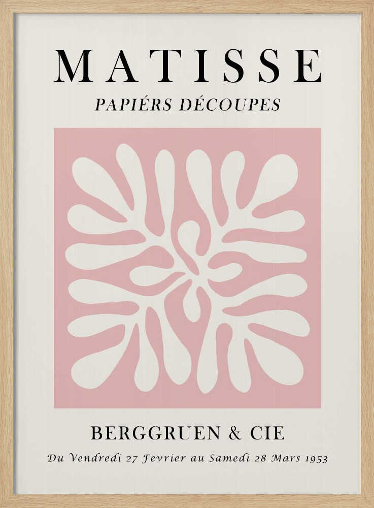 Soft Pink Cutouts Art Print UK — Botanical Calm Wall Art — Bedroom — Wall It All Prints