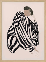 Pensive Striped Figure