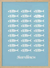 Minimalist Sardines Blue