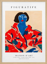 Blue Face Floral Portrait