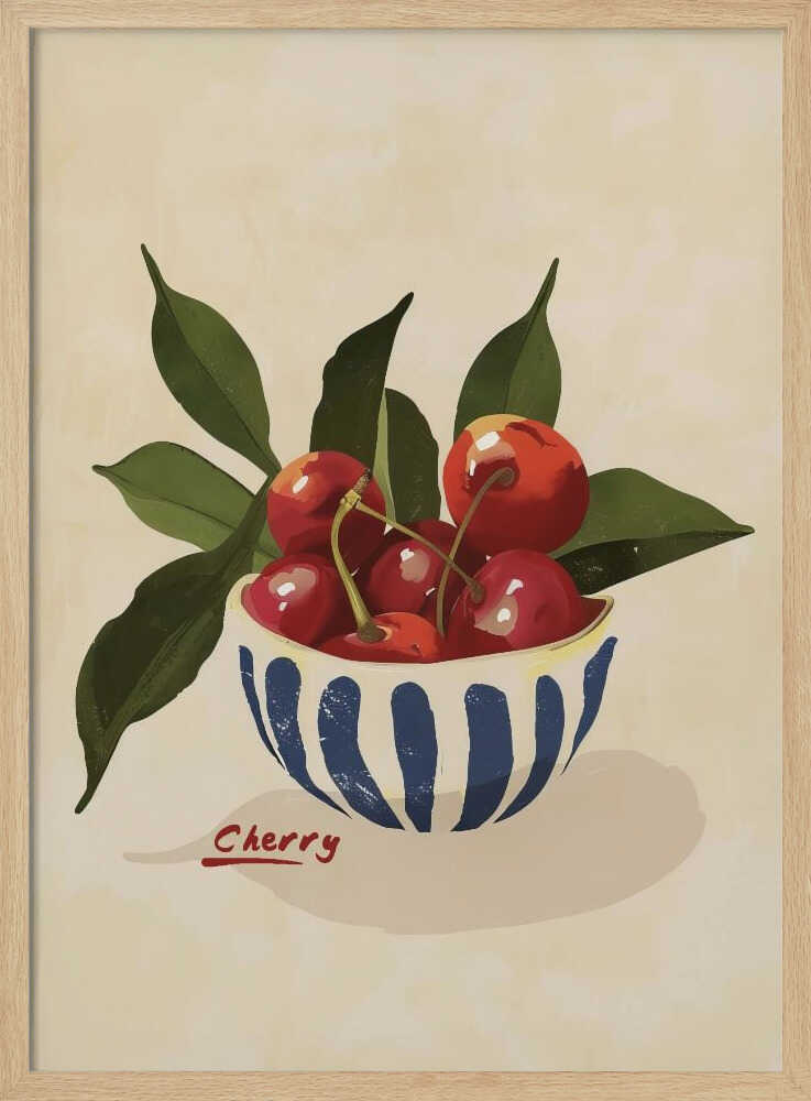 Cherry Delight Art Print UK — Food Fresh Wall Art — Kitchen — Wall It All Prints