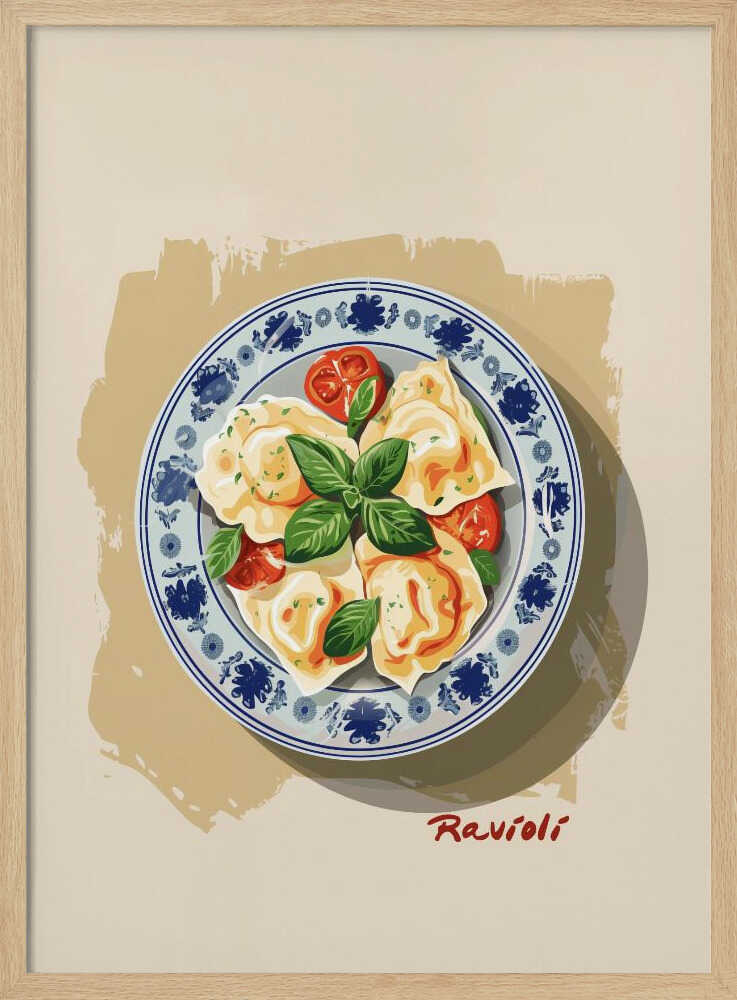 Ravioli Delight Art Print UK — Vintage Fresh Wall Art — Kitchen — Wall It All Prints