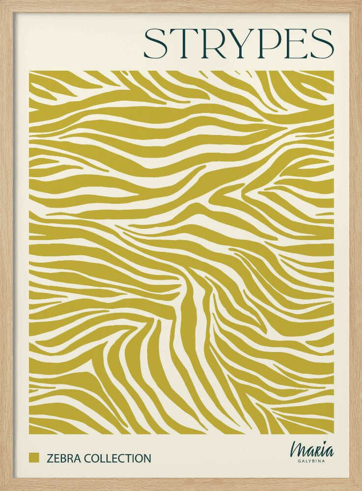Green Zebra Pattern Art Print UK — Abstract Vibrant Wall Art — Living Room — Wall It All Prints