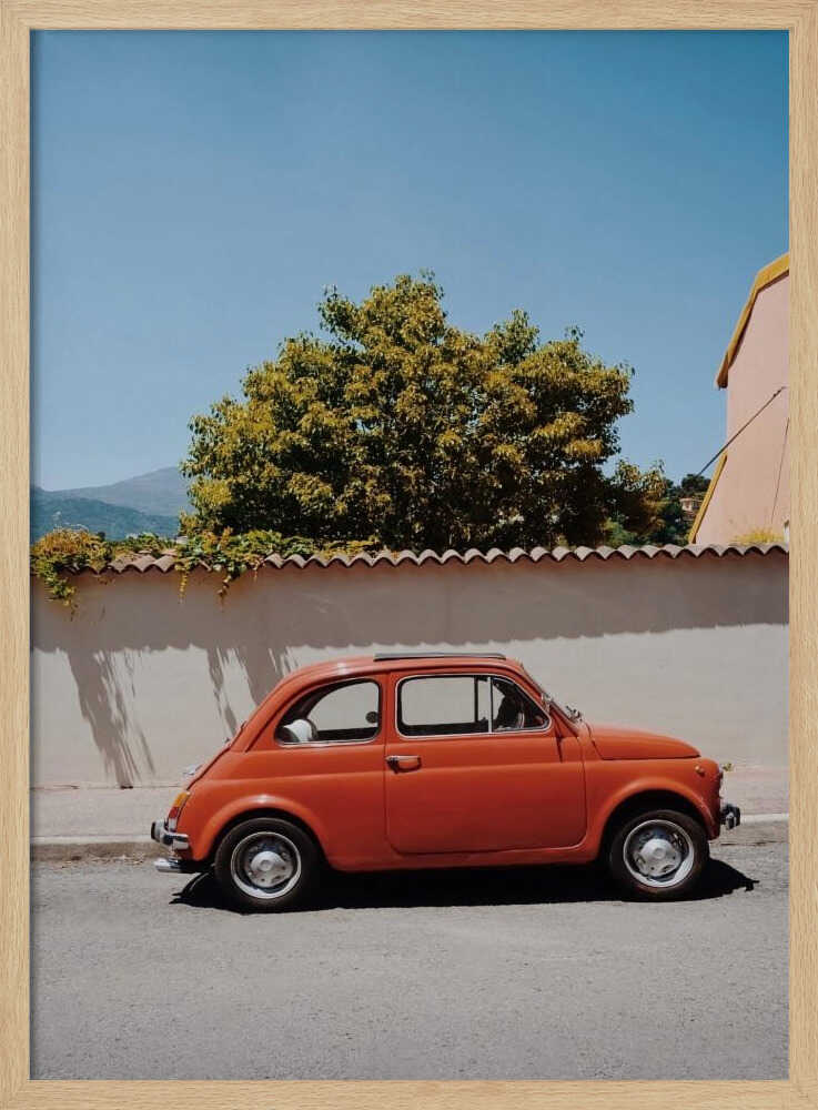 Charming Orange Vintage Car