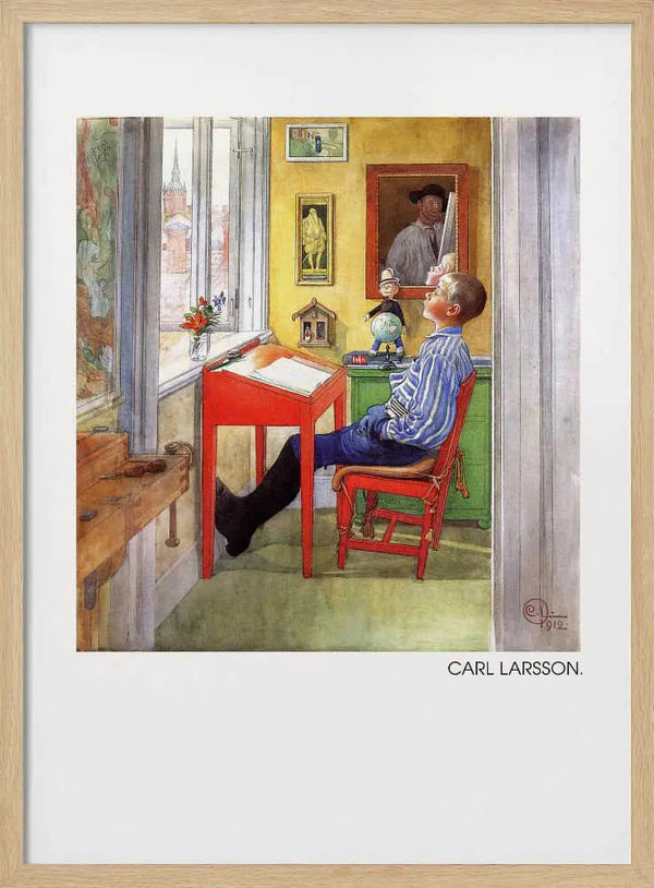 Esbjorn Doing His Homework Carl Larsson