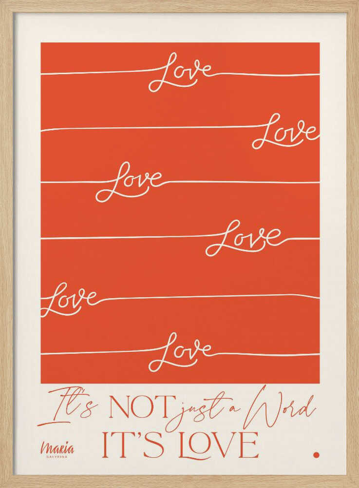 Love Not Just A Word Art Print UK — Abstract Minimal Wall Art — Office — Wall It All Prints