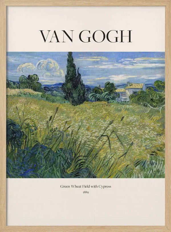 Green Wheat Field With Cypress (1889) Van Gogh Vincent Van Gogh