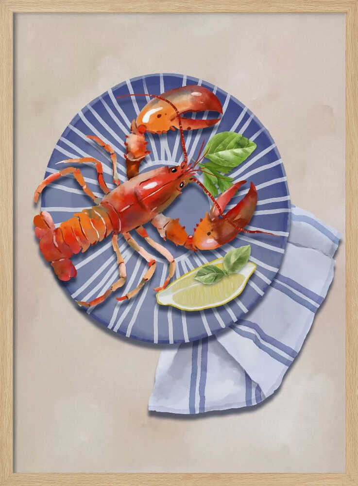 Fresh Lobster Meal Art Print UK — Food Fresh Wall Art — Kitchen — Wall It All Prints