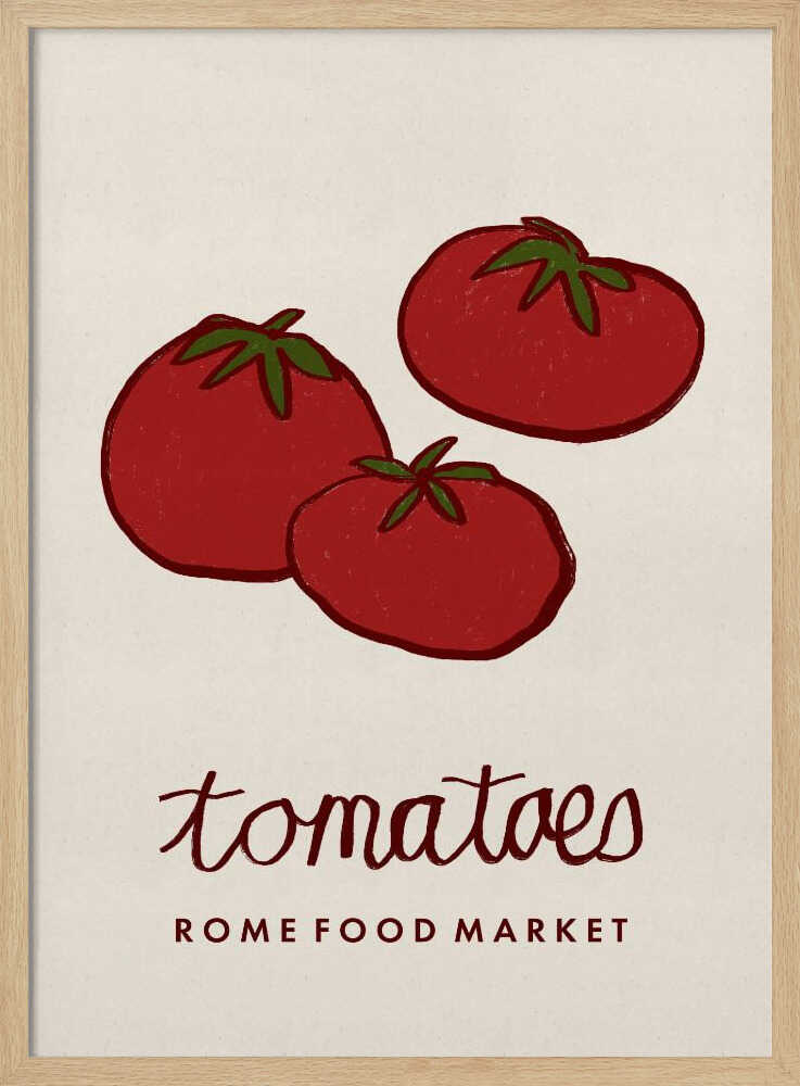 Fresh Market Tomatoes Art Print UK — Botanical Fresh Wall Art — Kitchen — Wall It All Prints