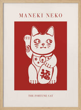 Maneki Neko Lucky Cat Art Print UK — Japanese Minimal Wall Art — Office — Wall It All Prints