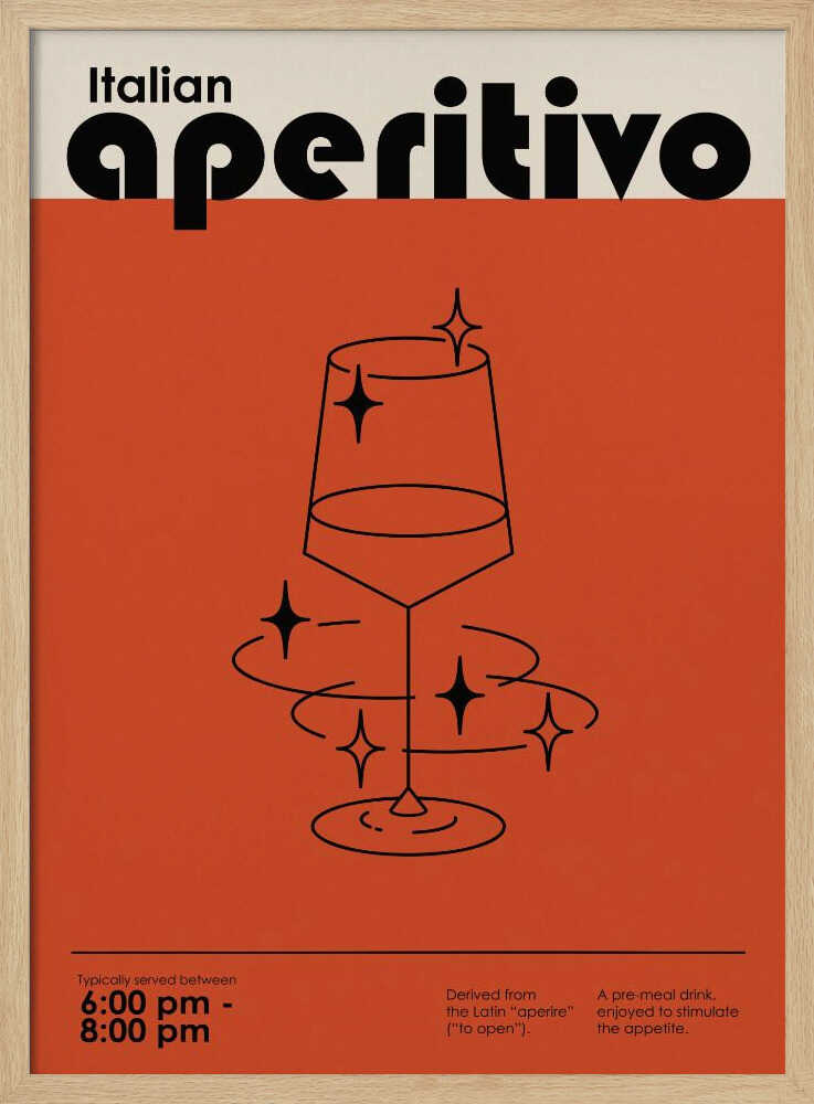 Sparkling Italian Aperitivo Art Print UK — Abstract Dark Wall Art — Kitchen — Wall It All Prints