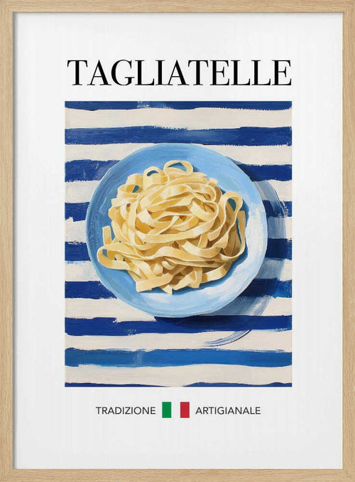 Artisanal Italian Tagliatelle Art Print UK — Vintage Minimal Wall Art — Kitchen — Wall It All Prints