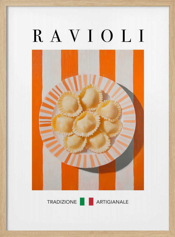 Fresh Italian Ravioli Art Print UK — Food Vibrant Wall Art — Kitchen — Wall It All Prints
