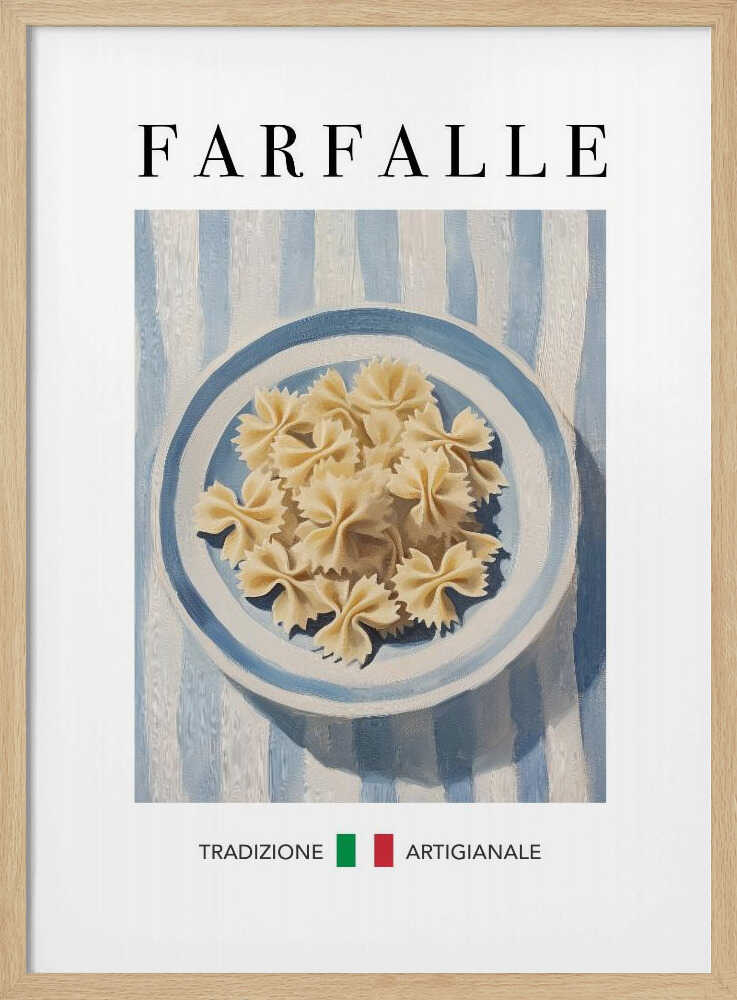 Farfalle Pasta Bowl Art Print UK — Food Fresh Wall Art — Kitchen — Wall It All Prints