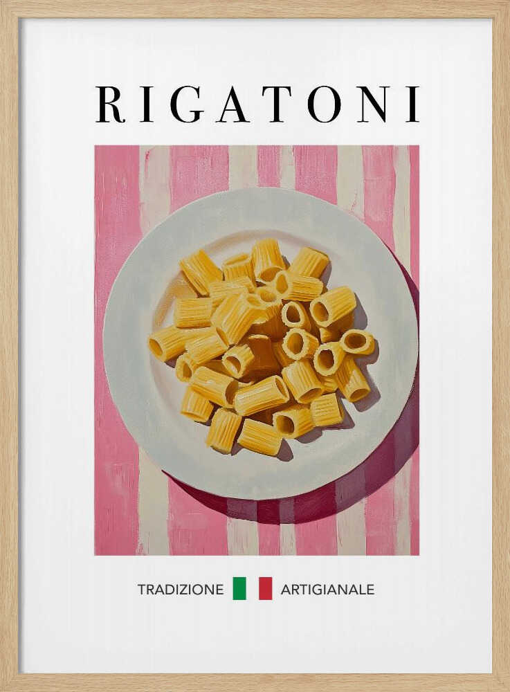 Fresh Rigatoni Still Life Art Print UK — Abstract Vibrant Wall Art — Kitchen — Wall It All Prints
