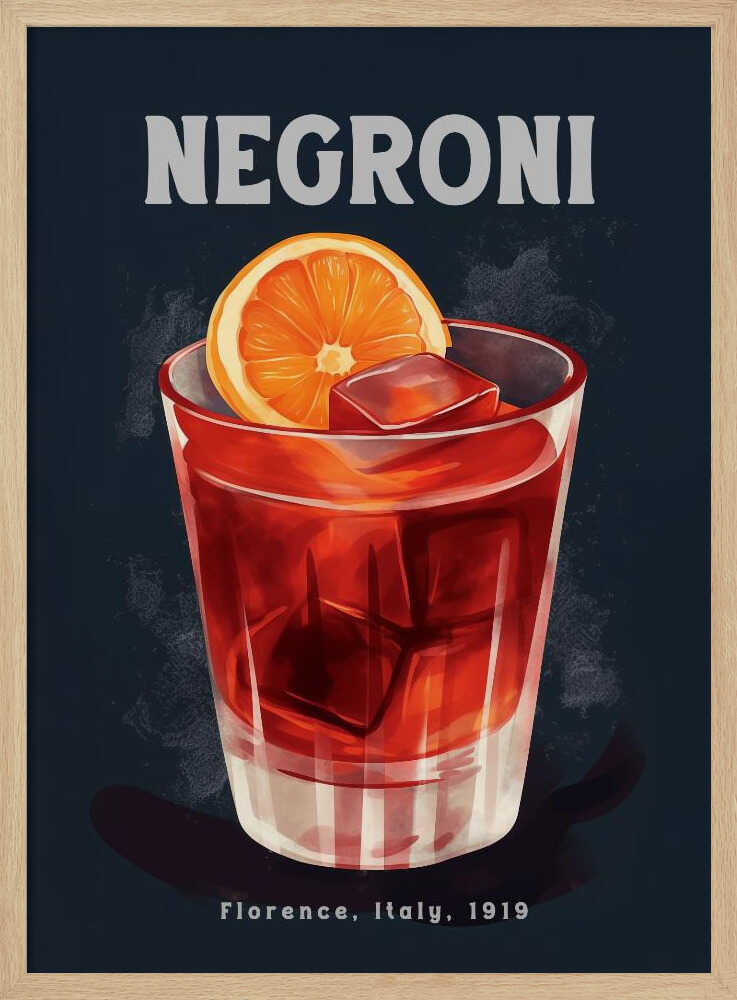 Classic Florence Negroni Art Print UK — Vintage Vibrant Wall Art — Living Room — Wall It All Prints
