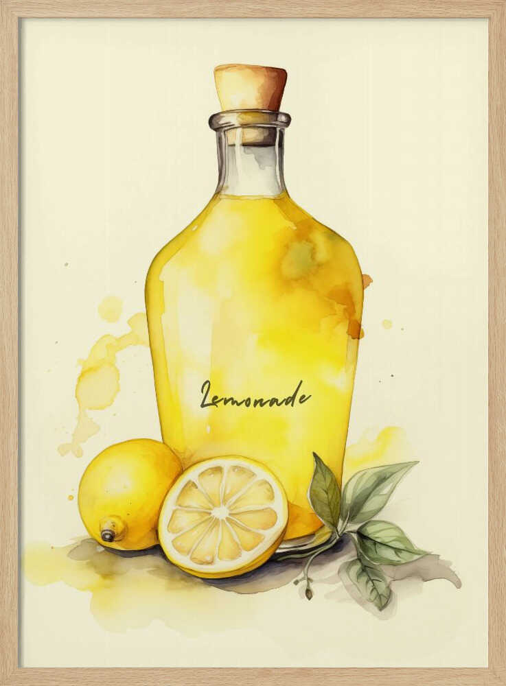 Lemonade Art Print UK — Food Vibrant Wall Art — Kitchen — Wall It All Prints