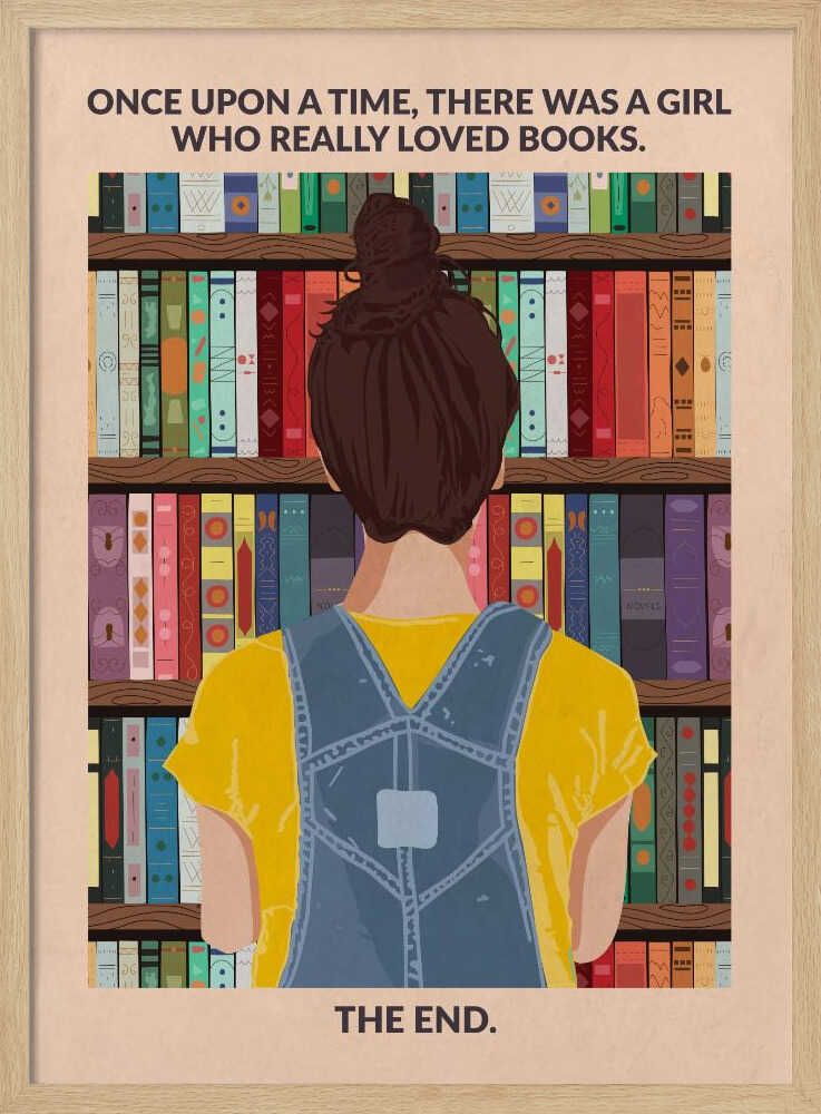 Lost In Books Art Print UK — Abstract Vibrant Wall Art — Living Room — Wall It All Prints