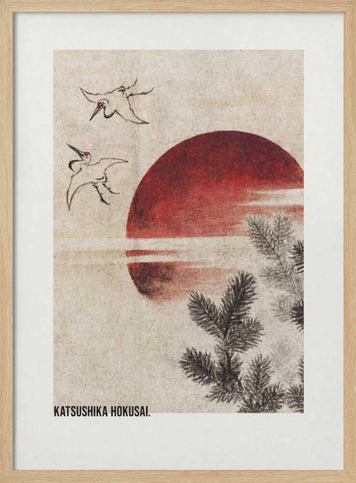 Birds and Sunset, From Album of Sketches (1814) Art Print UK — Japanese Vibrant Wall Art — Living Room — Wall It All Prints