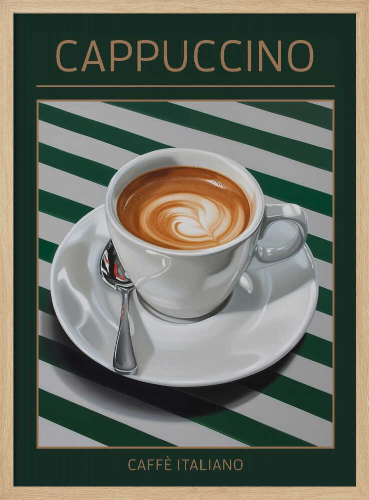 Italian Cappuccino Art Art Print UK — Food Warm Wall Art — Kitchen — Wall It All Prints