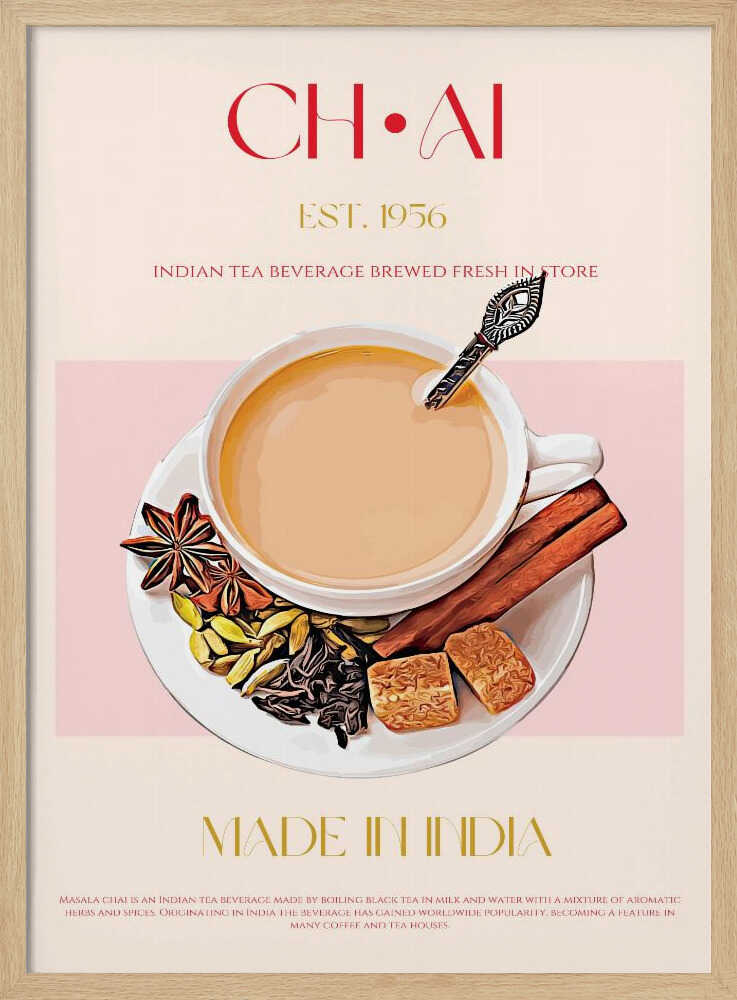 Warm Masala Chai Art Print UK — Celestial Warm Wall Art — Living Room — Wall It All Prints