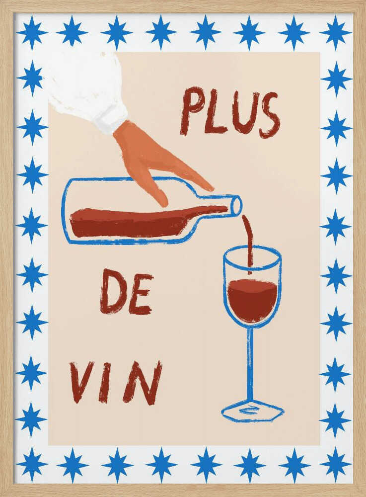 Wine Pour Delight Art Print UK — Food Vibrant Wall Art — Kitchen — Wall It All Prints