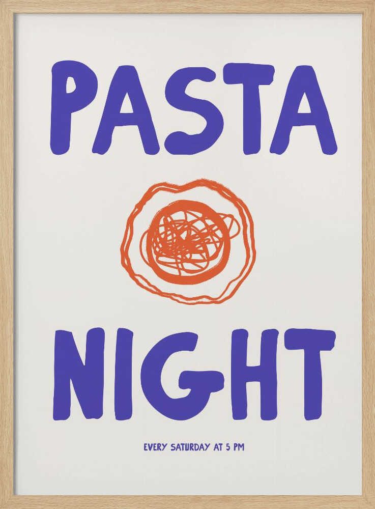 Pasta Lovers Unite! Art Print UK — Abstract Minimal Wall Art — Kitchen — Wall It All Prints