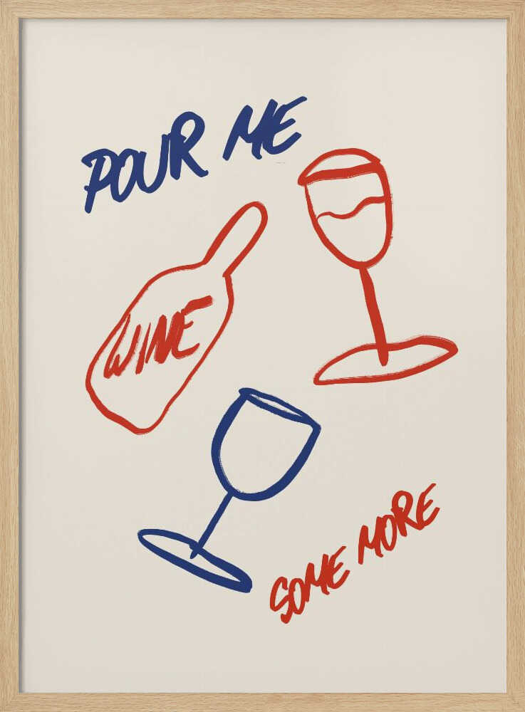 Sips and Scribbles Art Print UK — Food Vibrant Wall Art — Kitchen — Wall It All Prints