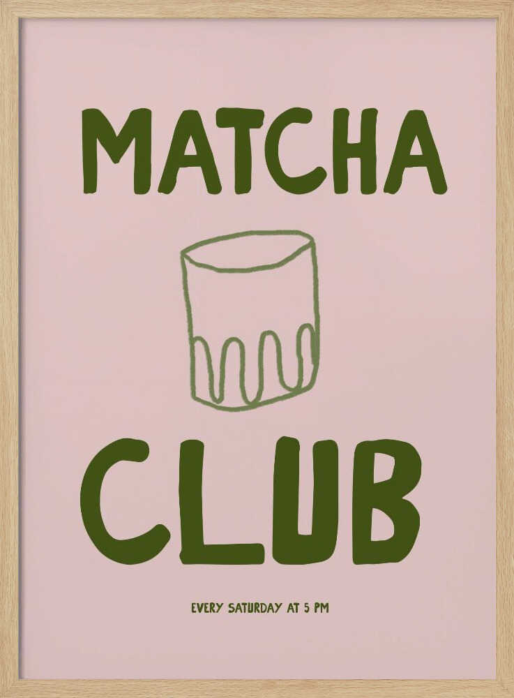 Matcha Gathering Art Print UK — Abstract Minimal Wall Art — Office — Wall It All Prints