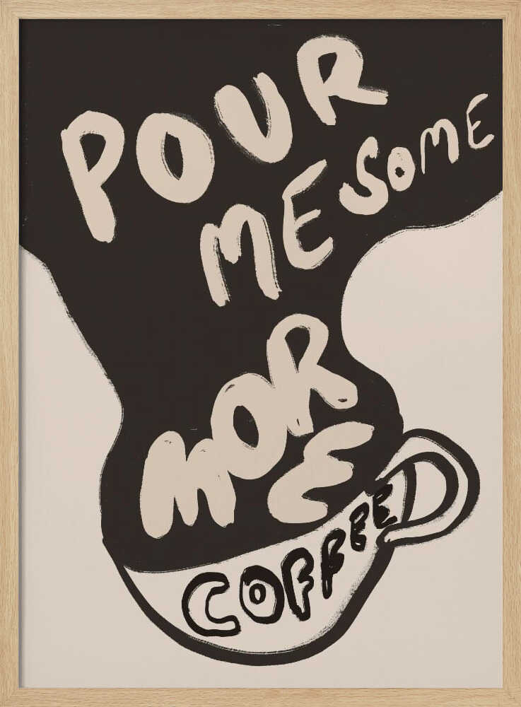 Morecoffee Art Print UK — Dark Moody Dark Wall Art — Kitchen — Wall It All Prints