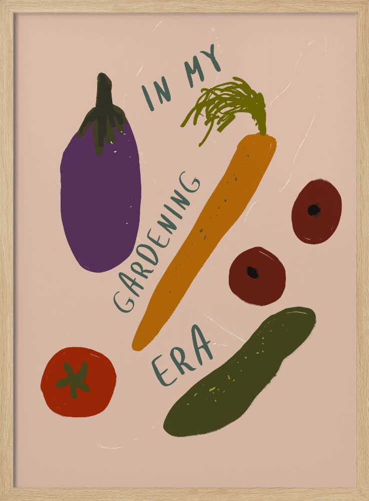 Veggie Vibes Art Print UK — Botanical Minimal Wall Art — Kitchen — Wall It All Prints