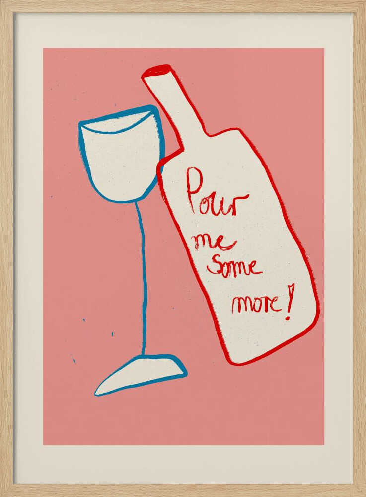 Refill Request Art Print UK — Abstract Minimal Wall Art — Kitchen — Wall It All Prints