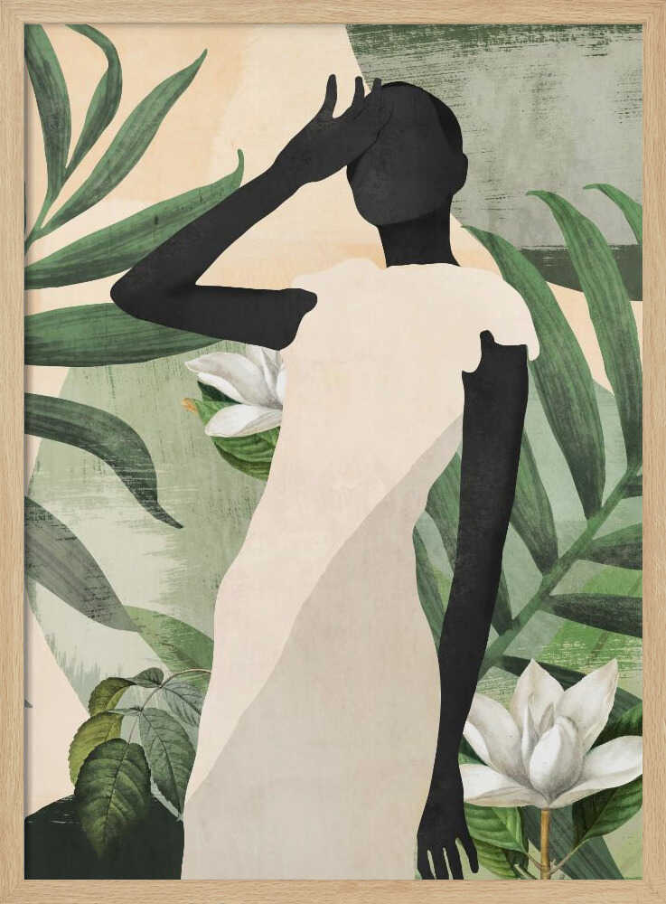 Elegant Tropical Serenity Art Print UK — Botanical Calm Wall Art — Office — Wall It All Prints