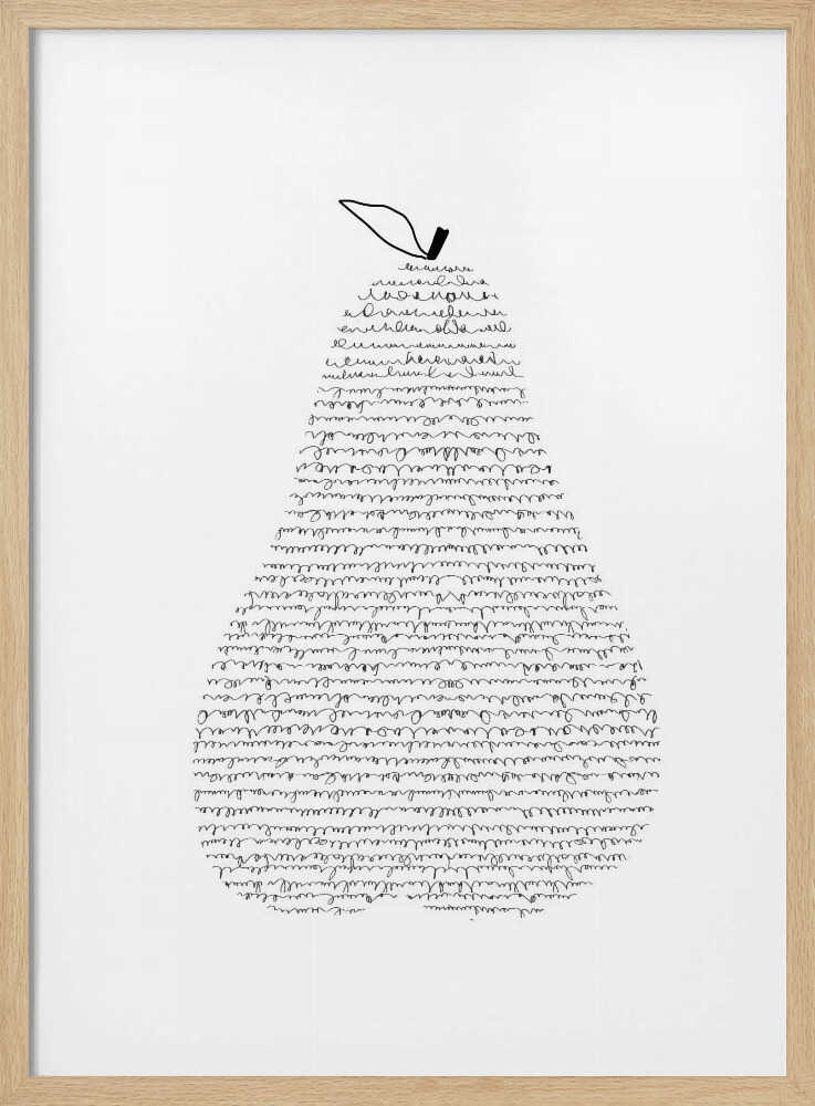 Literary Pear Art Print UK — Botanical Dark Wall Art — Kitchen — Wall It All Prints