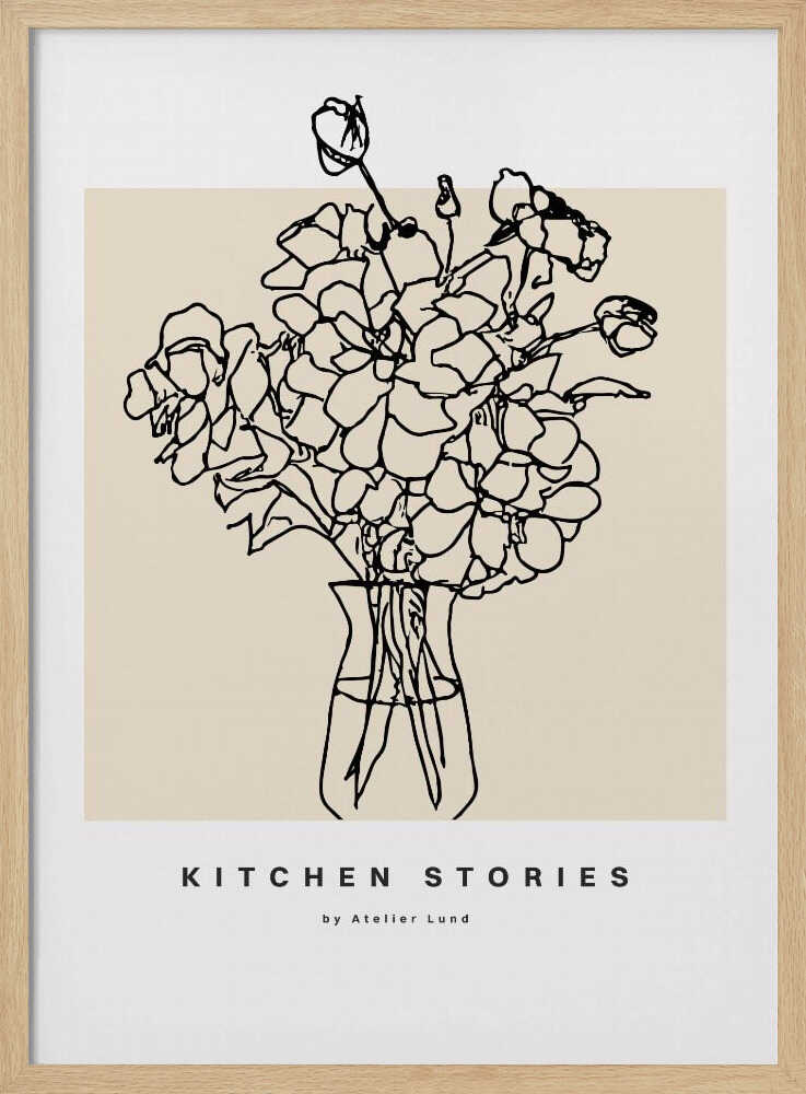 Vase of Whimsy Art Print UK — Botanical Dark Wall Art — Kitchen — Wall It All Prints