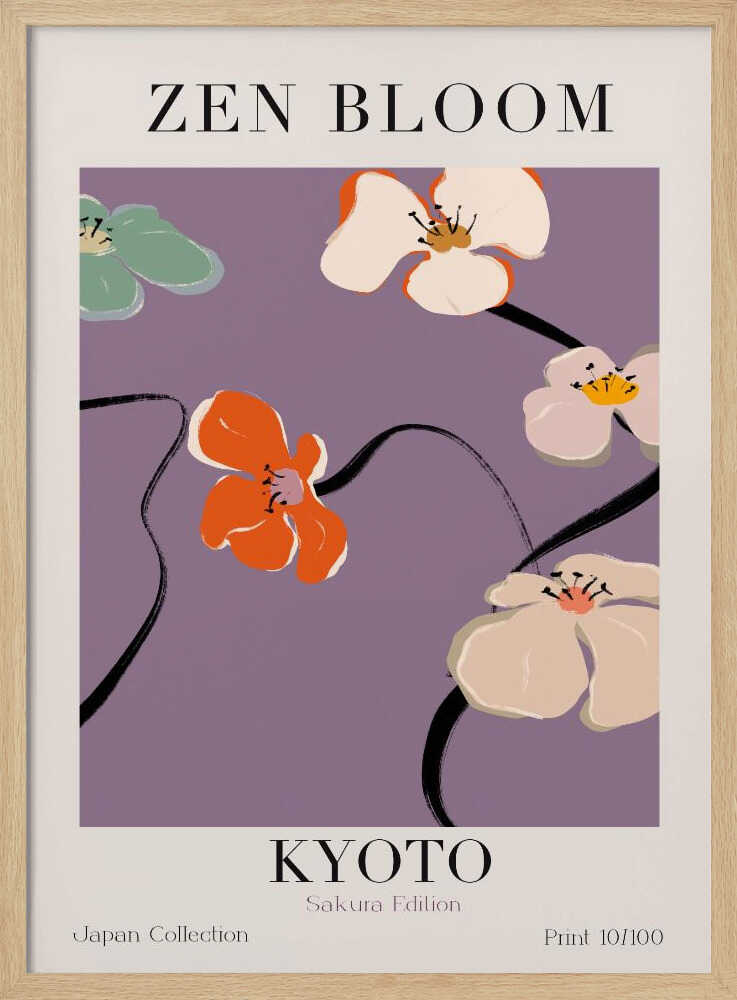 Blossom Serenity Art Print UK — Japanese Minimal Wall Art — Office — Wall It All Prints