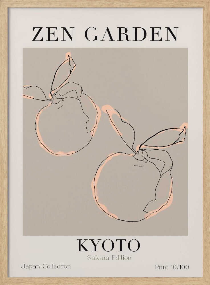 Serene Oranges Art Print UK — Japanese Minimal Wall Art — Kitchen — Wall It All Prints