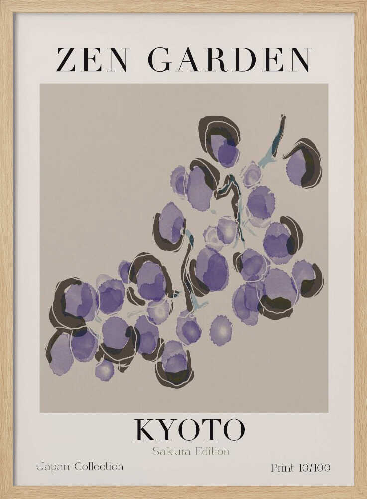 Serene Bloomscape Art Print UK — Japanese Calm Wall Art — Kitchen — Wall It All Prints