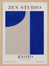 Kyoto Blue Harmony Art Print UK — Japanese Calm Wall Art — Bedroom — Wall It All Prints