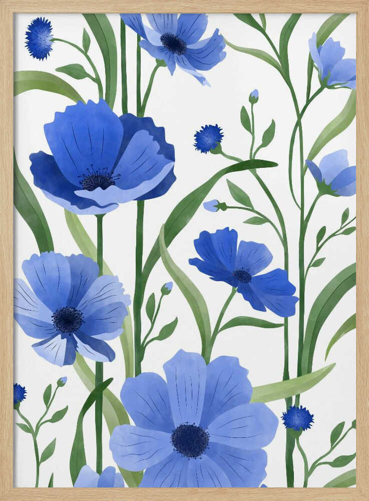 Blue Garden Blooms